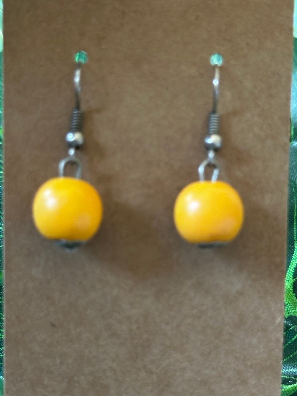 BOGO FREE YELLOW BEAD DANGLE EARRINGS